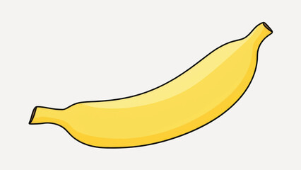 Bright yellow cartoon banana illustration