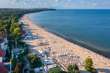 Beautiful summer scenery of Sopot on the Baltic Sea, Poland.