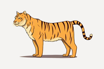 Majestic tiger illustration standing proud.