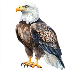 cute Eagle watercolor clipart illustration isolated