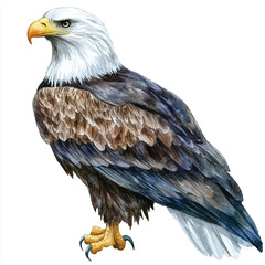 cute Eagle watercolor clipart illustration isolated