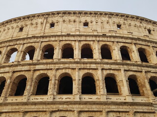 Fototapeta premium Colosseum in Rome, Italy. Roman Coliseum is one of the main tourist attractions in Rome.
