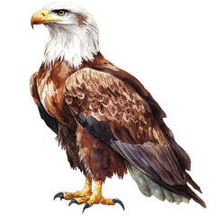 cute Eagle watercolor clipart illustration isolated