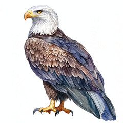 cute Eagle watercolor clipart illustration isolated