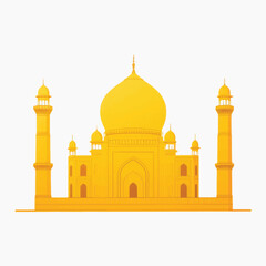 Golden Taj Mahal illustration