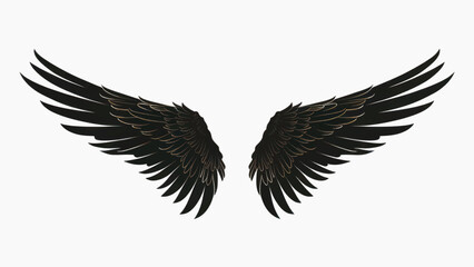 Black angel wings illustration
