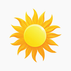 Bright yellow sun illustration