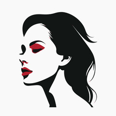 Elegant woman silhouette art