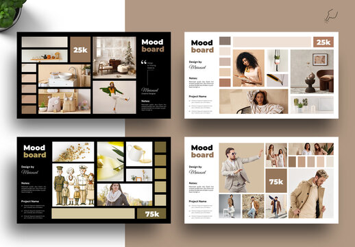 Easy Moodboard Template With Dark & Light Accents