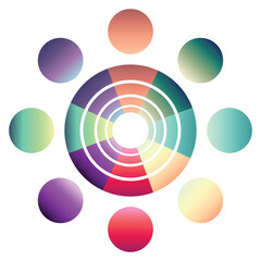 Obraz premium Gradient color palette