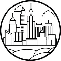 Futuristic City Skyline Art