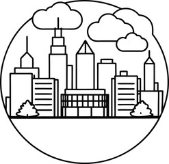 Futuristic City Skyline Art