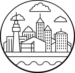 Futuristic City Skyline Art