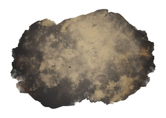 Grunge brush creates a textured, weathered surface with earthy brown tones on a transparent background