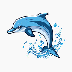 Playful dolphin splash art © Rawpixel.com