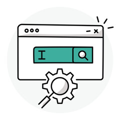 Search Bar Icon Design. Representing User Interface. Website. Navigation. Search. Vector icon.