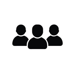 people icon vector silhouette