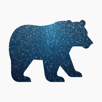 recommend clip art: Blue textured bear silhouette