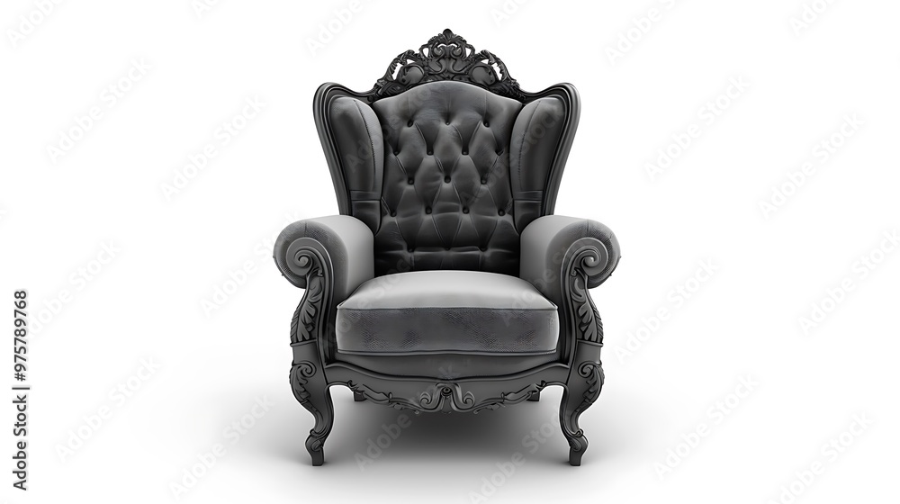 Wall mural Classic armchair isolated on white background