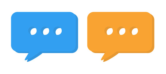Chat icon speech bubble symbol Chat message icons. talk message Bubble chat speech text box icon vector Illustration.