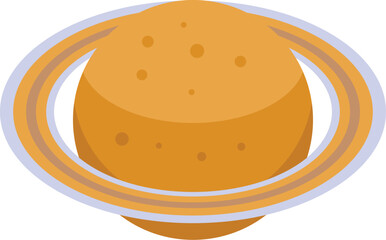Saturn planet icon, isometric style, space and science concept