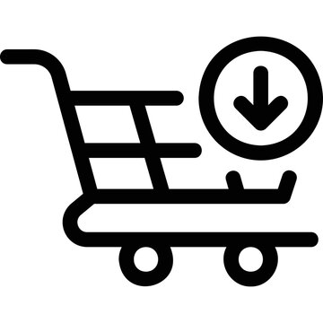 recommend clip art: Simple vector icon put in cart