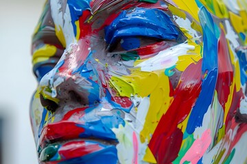 Closeup of a Colorful Abstract Art Piece
