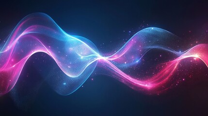 Fototapeta premium a visually striking abstract background with glowing blue and pink digital waves, showcasing a vibrant interplay of colors and dynamic patterns that represent modernity and digital innovation