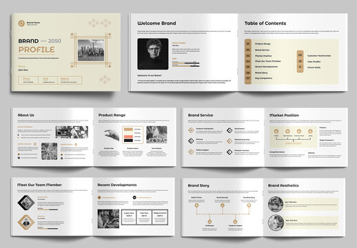 Creative Brand Profile Template Layout