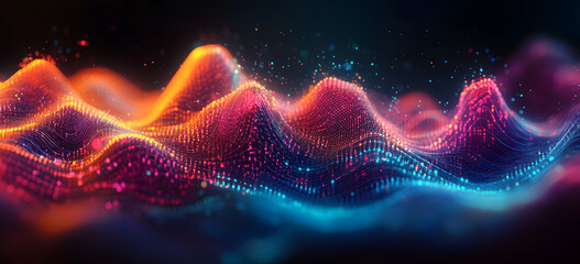 New age of data visualization. Data science and visual management design concept. Abstract background. Hand edited, 