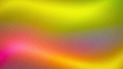 Abstract glowing red orange green soft grainy summer poster design background. Colorful grainy gradient soft glowing backdrop design, web header, banner.