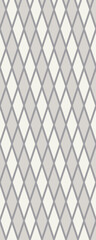Fototapeta premium A geometric pattern featuring interlocking diamonds in soft gray and cream tones, suitable for backgrounds or textile designs.