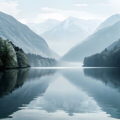 Calm Mountain Lake Reflections