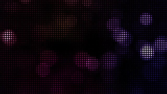Colorful flashing LED lights party background. Glowing disco video wall animation. Full HD and looping multicolored glittering LEDs motion background. 