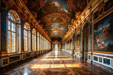 Obraz premium Hall of Mirrors Palace of Versailles France