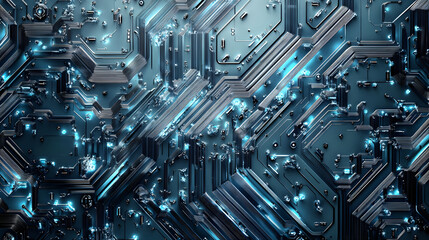 Futuristic Circuit Board Digital Background