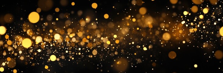Obraz premium Golden Bokeh Lights Abstract Background