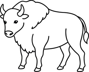 A cow logo icon line art vector illustration