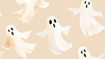 vector illustration of a halloween ghost
