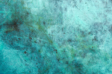 Textured Copper Background with Green and Blue Patina