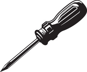 Screwdriver silhouette vector without background