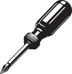 Screwdriver silhouette vector without background