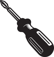 Screwdriver silhouette vector without background