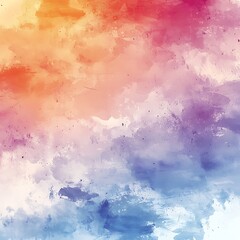 Obraz premium Abstract Watercolor Background with Blue Purple Pink and Orange Colors