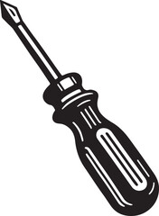 Screwdriver silhouette vector without background