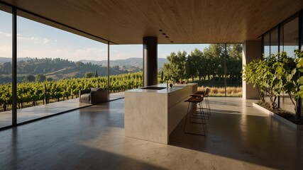 Minimalist Modern Kitchen in a Vineyard