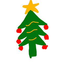 Green christmas tree 