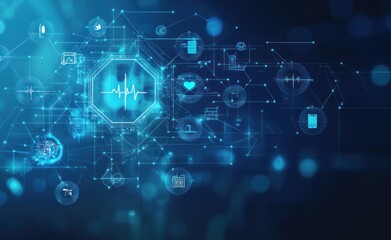 Naklejka premium Digital Healthcare Network