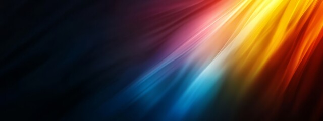 Obraz premium A tight shot of a vibrant wallpaper featuring blended hues of the rainbow
