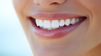 Fototapeta premium A woman with a white smile showing her teeth